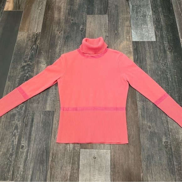 emma sofia Sweaters - Emma Sofia Women's Turtle Neck Sweater Coral Pink 100% Cashmere Size Small